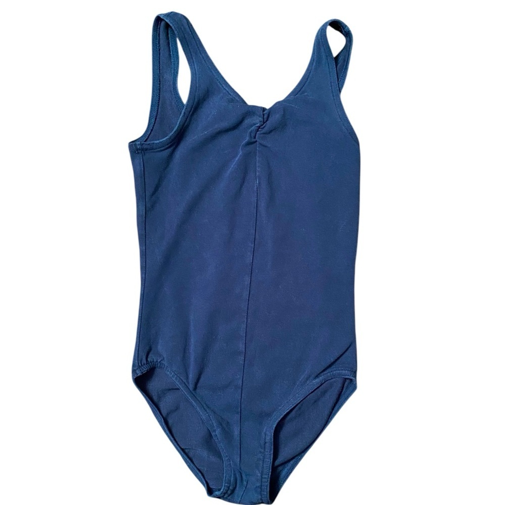 Mondor Navy Tactel Pinch Front Tank Leotard Size 12/14